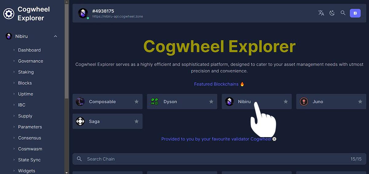 Cogwheel explorer