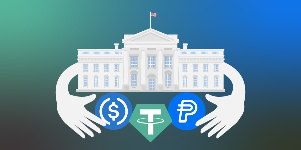 A government building holding onto fiat backed stablecoins