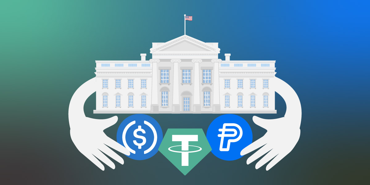 A government building holding onto fiat backed stablecoins